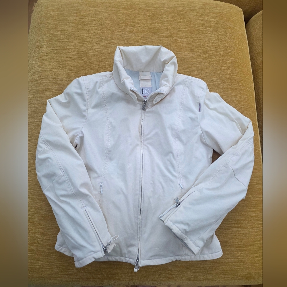Bogner White Light Cream Women's Jacket Size 6 Fire & Ice